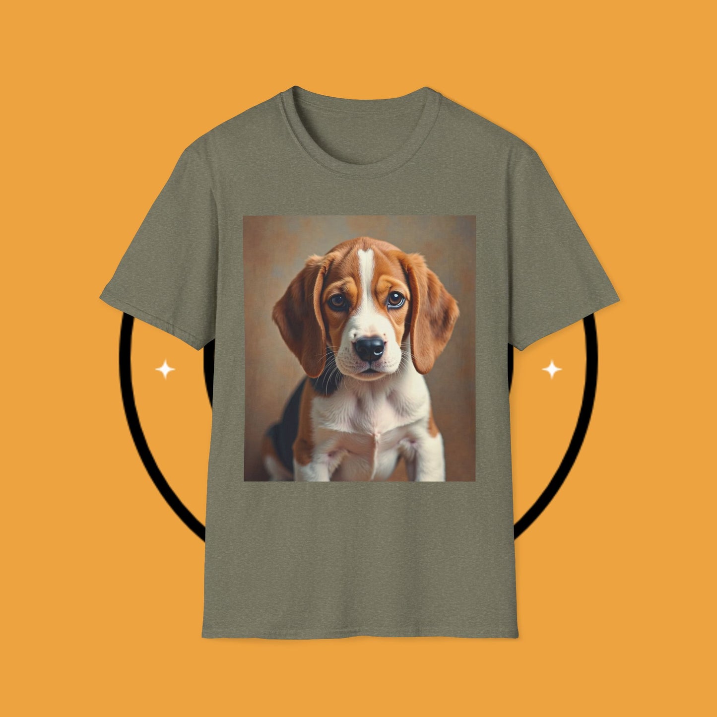 Adorable Beagle Puppy T-Shirt - Cute Dog Lover Gift | Premium Cotton Tee with Expressive Eyes Design