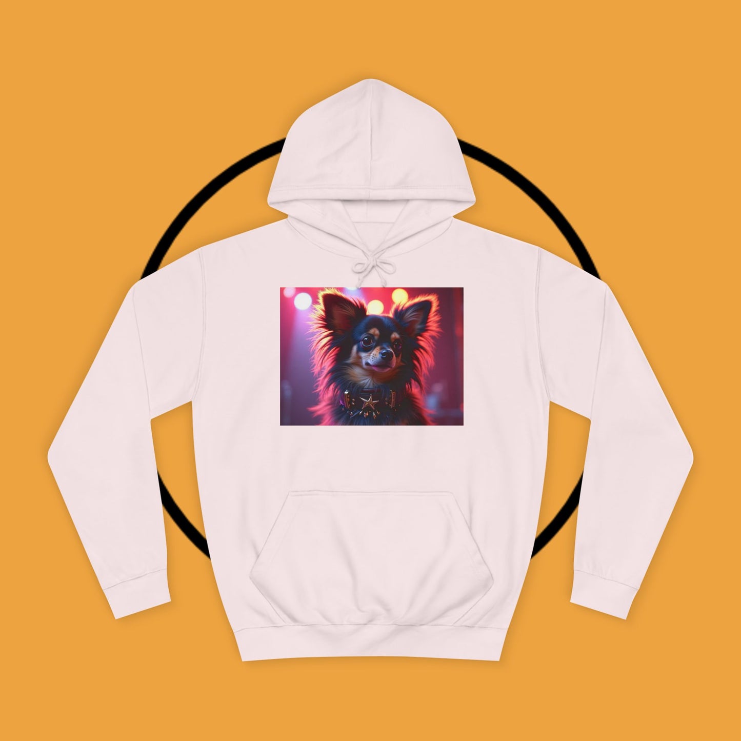 Glamorous Long-Haired Chihuahua Hoodie - Luxury Dog Portrait Pullover