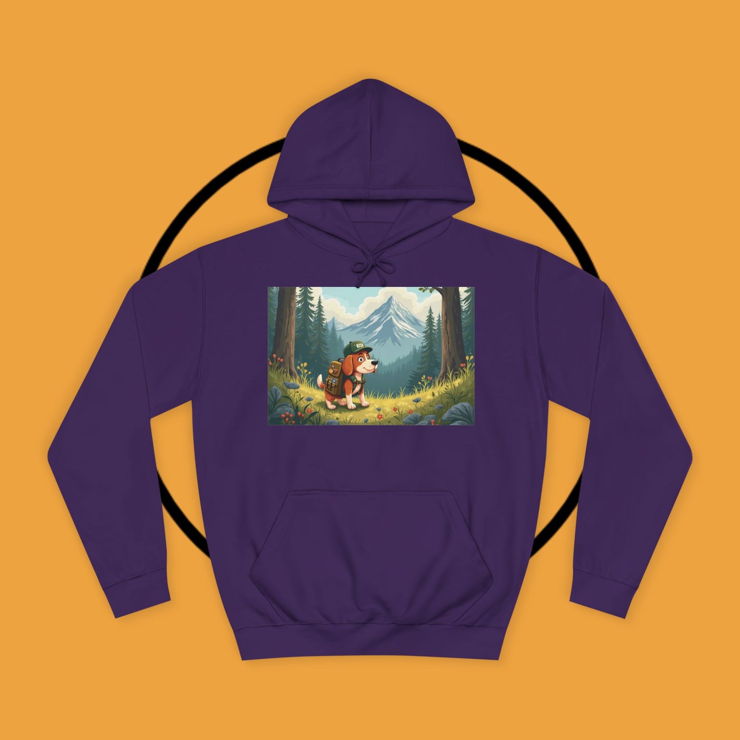 Adventure Awaits! 🌲🐾 - Beagle backpacker - Adorable Hiker Dog Hoodie - Unisex Hoodie
