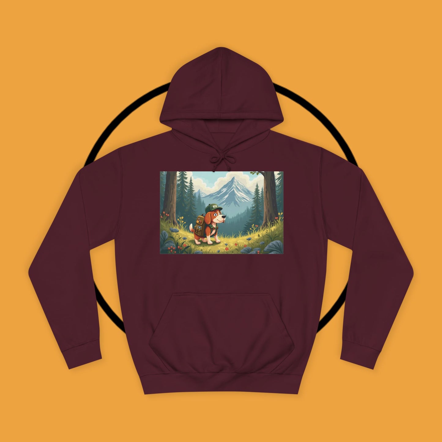 Adventure Awaits! 🌲🐾 - Beagle backpacker - Adorable Hiker Dog Hoodie - Unisex Hoodie
